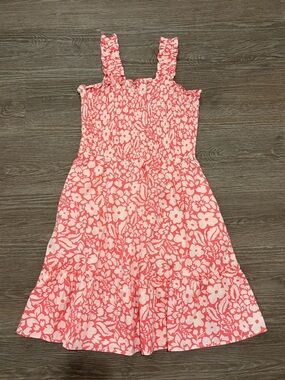 Versona Women’s Pink Floral Smocked Sundress